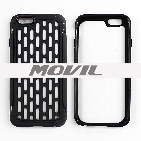 NP-2494 Doble capa Napoleon PC TPU funda para iPhone 6-13